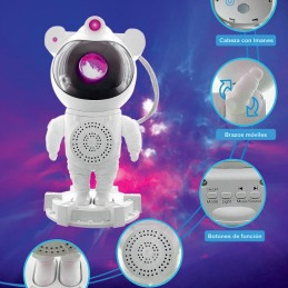 ASTRONAUTA PROYECTOR Y PARLANTE CON CONTROL CON SUPER SONIDO